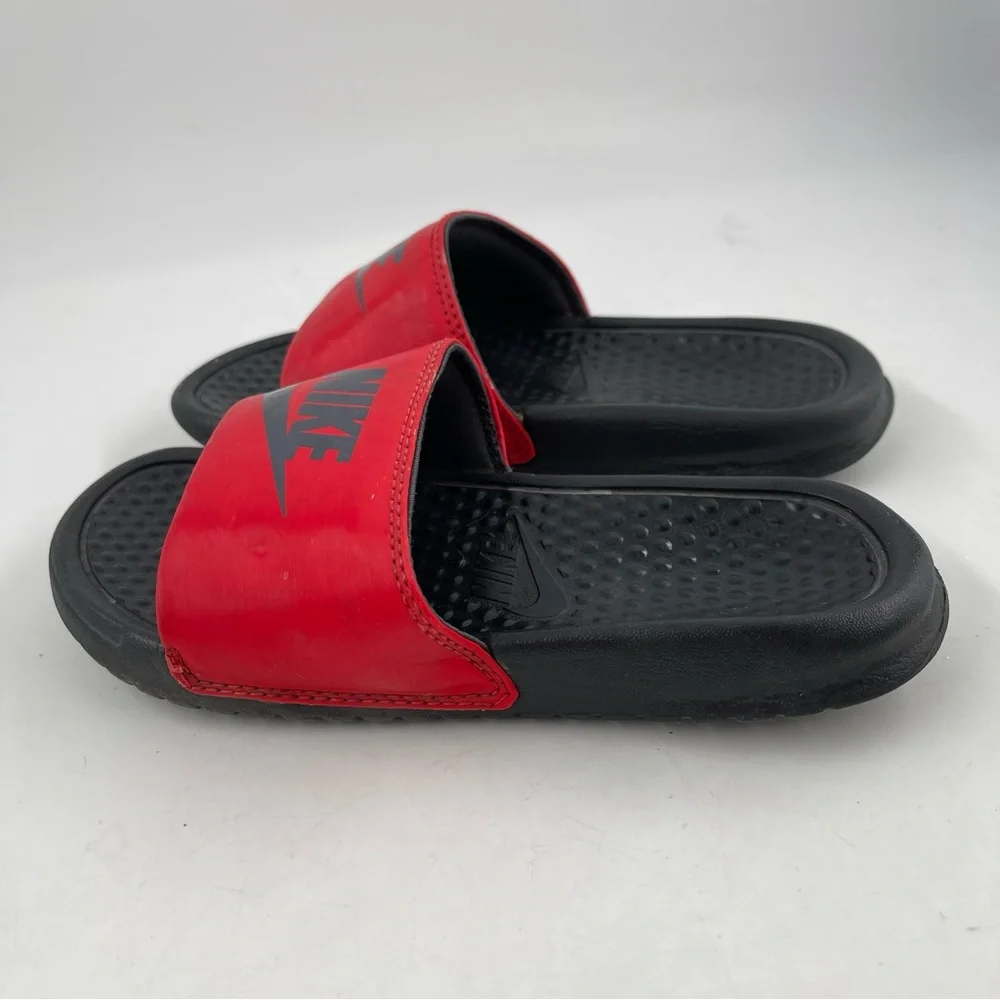 Nike Red and Black Kids Slide Sandals